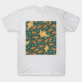 Ocean Life With Various Fishes Design T-Shirt